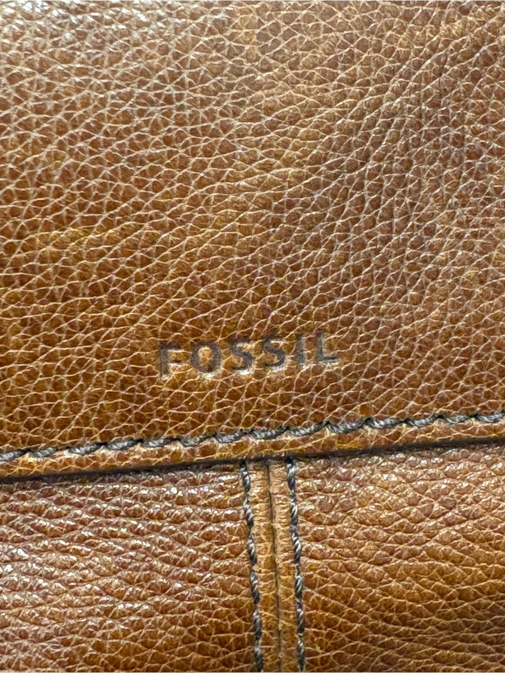 Fossil Tan Leather Backpack with Front Pocket - Picture 8 of 13